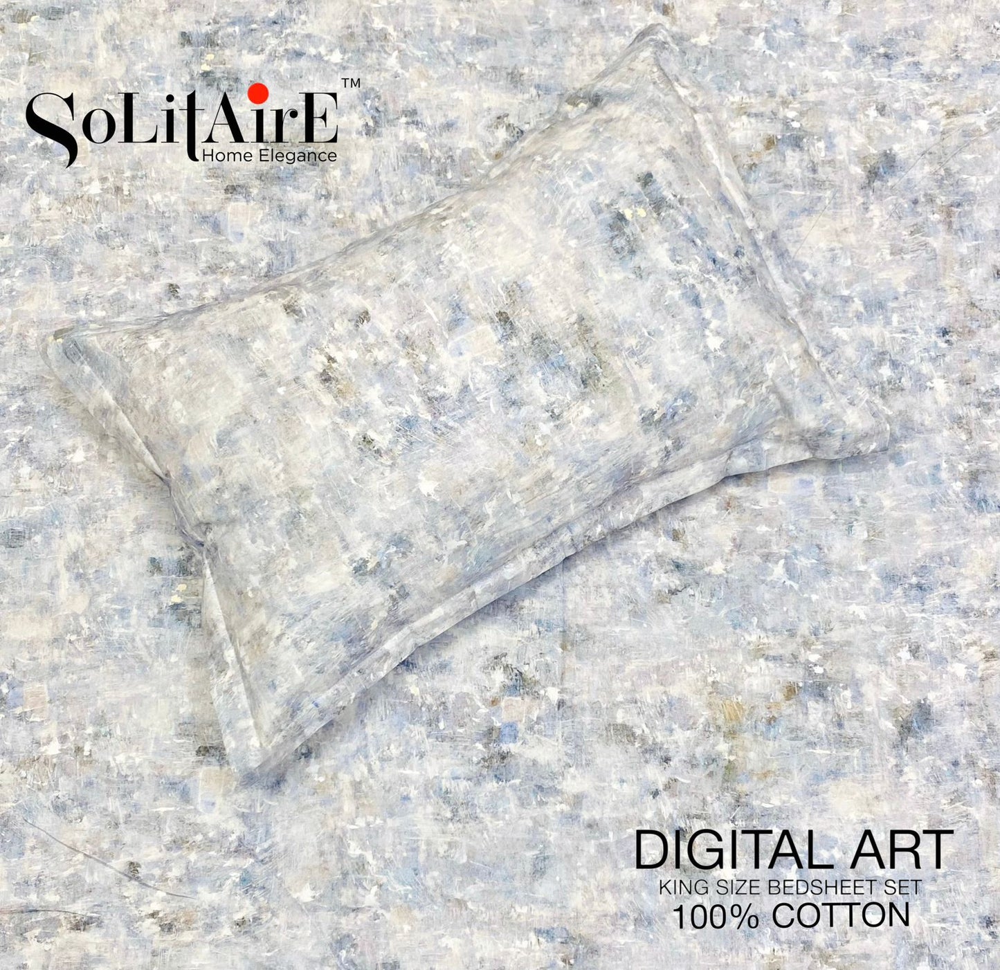 Digital Art 100% Cotton King Size Bedsheet Set