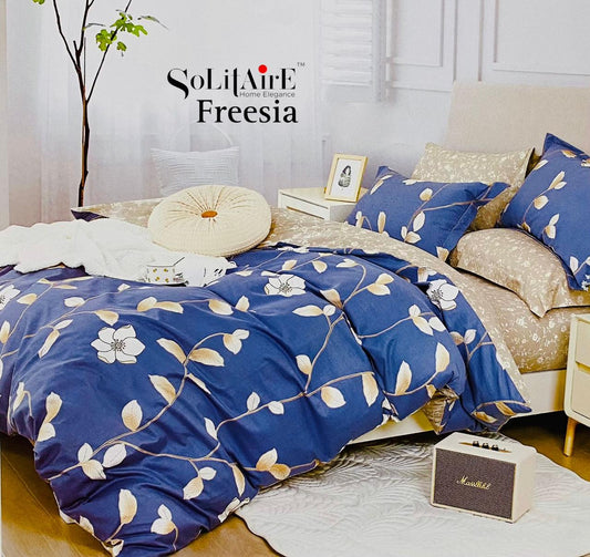 🌸 FREESIA 100% Cotton Queen Size Bedsheet Set