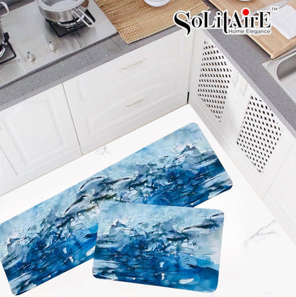 Premium Anti-Slip Waterproof Kitchen Floor Mat Set