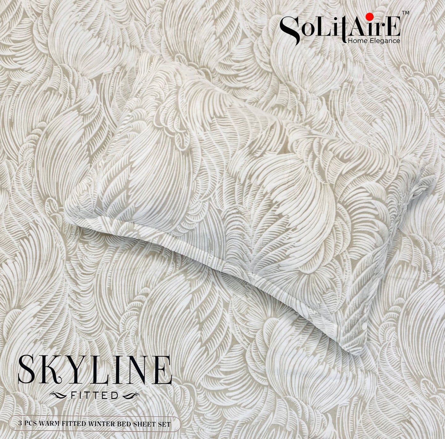 Skyline Fitted King-Size Bed Set Italian Cashmere Feel – Super-Soft, Warm & Skin-Friendly