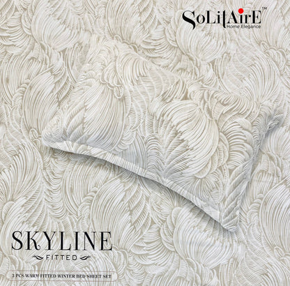 Skyline Fitted King-Size Bed Set Italian Cashmere Feel – Super-Soft, Warm & Skin-Friendly