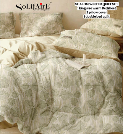 Shalom Warm King Size Bed In A Bag – Ultra Soft Cashmere Winter Quilt Set