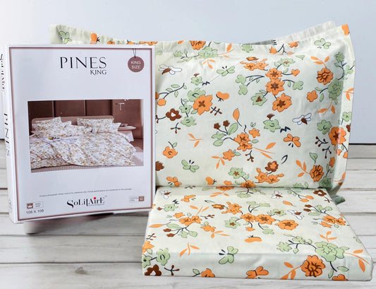 Pines King Size Bedsheet Set With 2 Pillow Covers