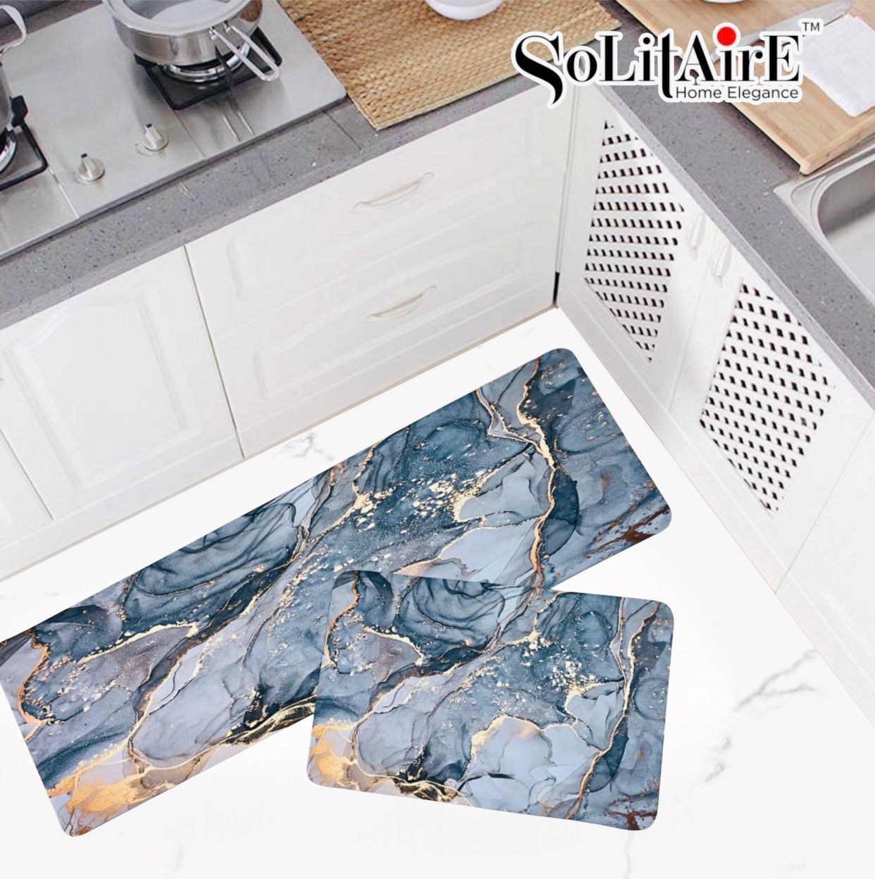 Premium Anti-Slip Waterproof Kitchen Floor Mat Set