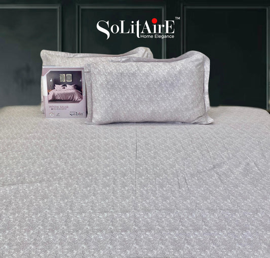 White Musk King Size 300 TC Cotton Bedsheet set