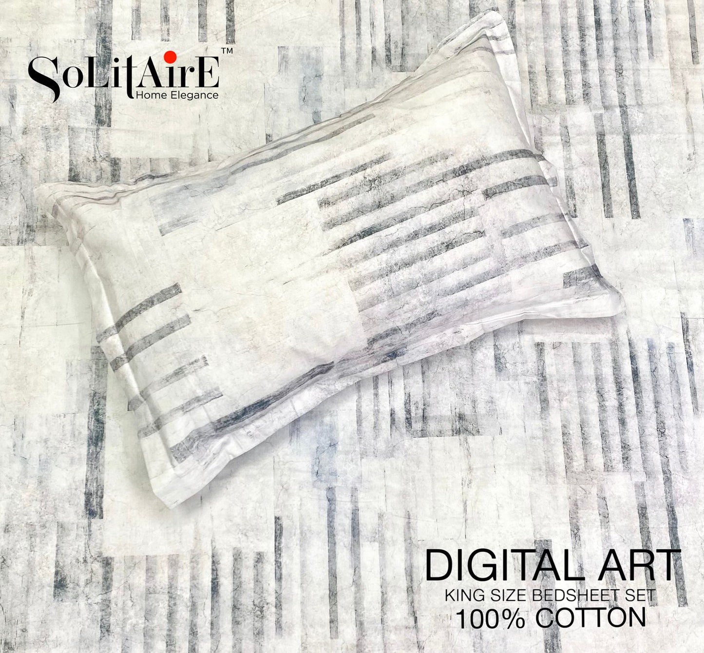 Digital Art 100% Cotton King Size Bedsheet Set