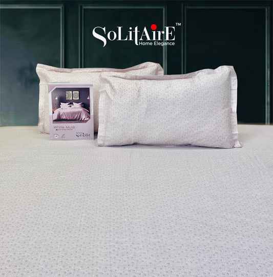 White Musk King Size 300 TC Cotton Bedsheet set