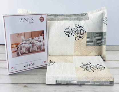 Pines King Size Bedsheet Set With 2 Pillow Covers
