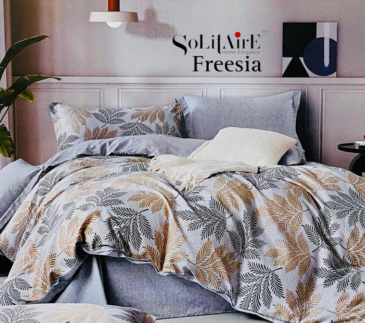 🌸 FREESIA 100% Cotton Queen Size Bedsheet Set
