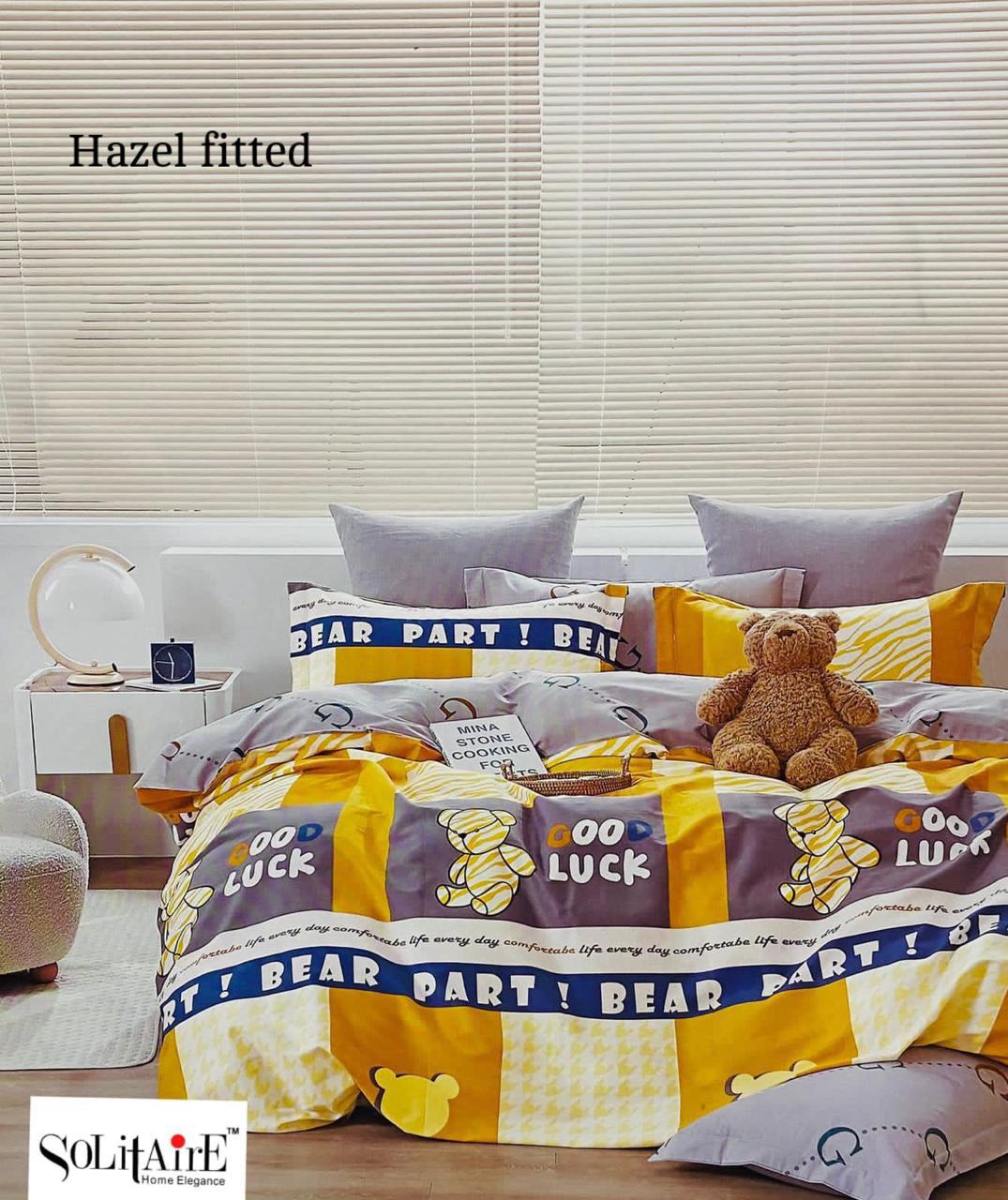HAZEL FITTED COTTON BEDSHEET (FITTED BEDSHEET) (Fits All Double-Bed Sizes)