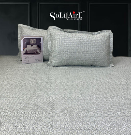 White Musk King Size 300 TC Cotton Bedsheet set