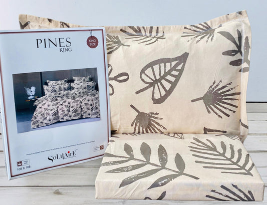 Pines King Size Bedsheet Set With 2 Pillow Covers