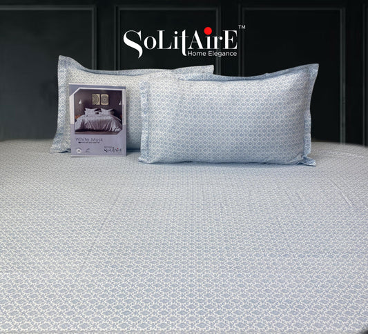 White Musk King Size 300 TC Cotton Bedsheet set