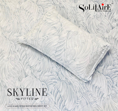 Skyline Fitted King-Size Bed Set Italian Cashmere Feel – Super-Soft, Warm & Skin-Friendly