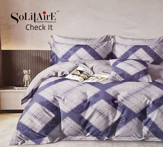 Check It Glazed Cotton Double Bed Sheet
