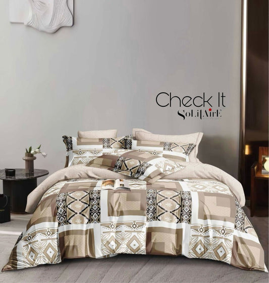 Check It Glazed Cotton Double Bed Sheet