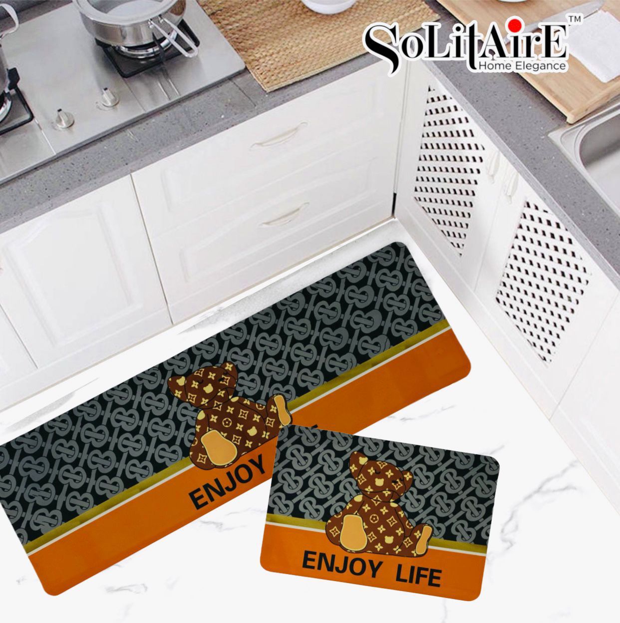 Premium Anti-Slip Waterproof Kitchen Floor Mat Set