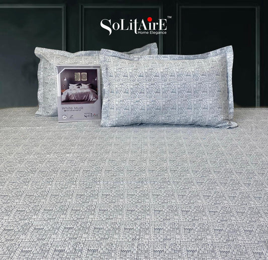 White Musk King Size 300 TC Cotton Bedsheet set