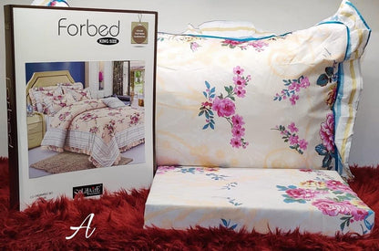 FORBED KING Bedsheet (with Frill Pillows)