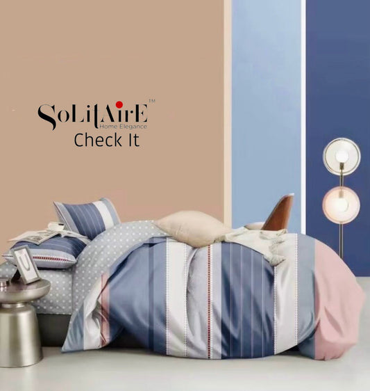 Check It Glazed Cotton Double Bed Sheet