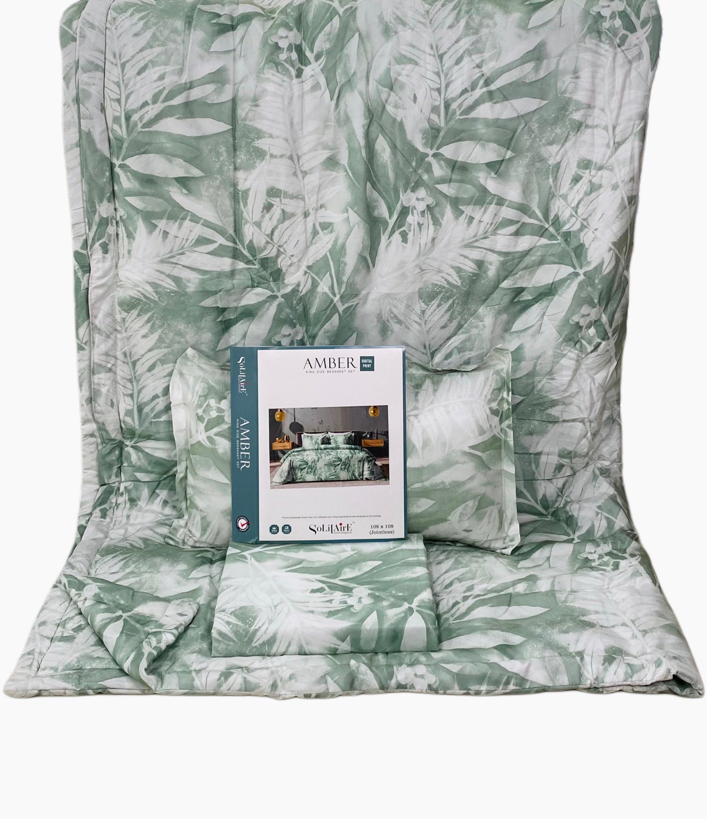 Amber Digital Printed Jointless King Size Complete Comforter Set