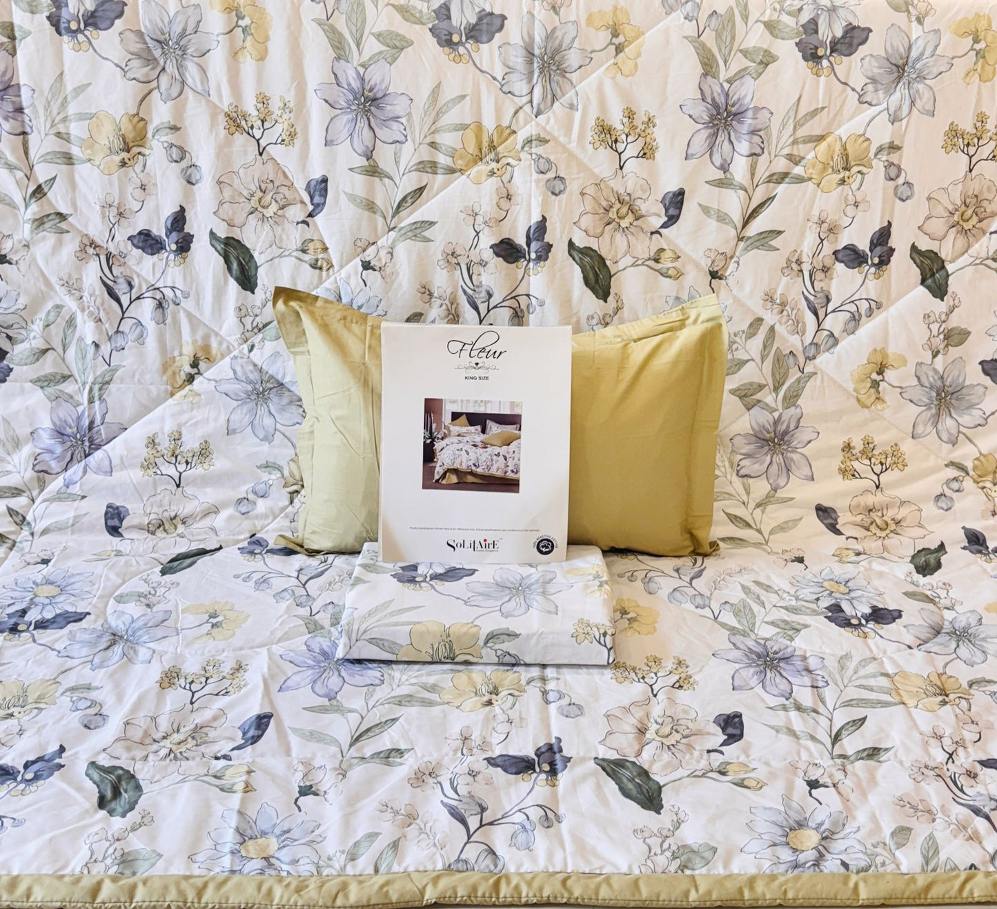 Fleur 100% Cotton King-Size 4-Piece AC Bedding Set