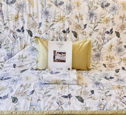 Fleur 100% Cotton King-Size 4-Piece AC Bedding Set