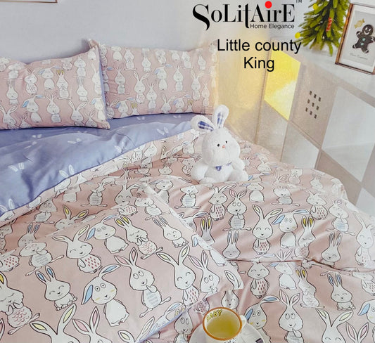 Little county King Size Cotton Bedsheet Set
