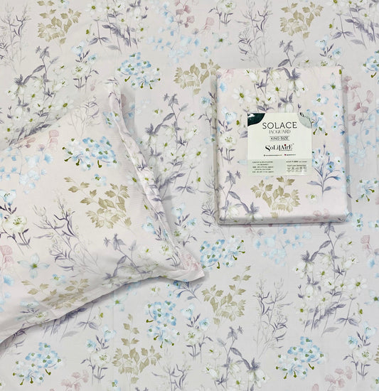 SOLACE PRINT JAQUARD King Size Jointless Bedsheet