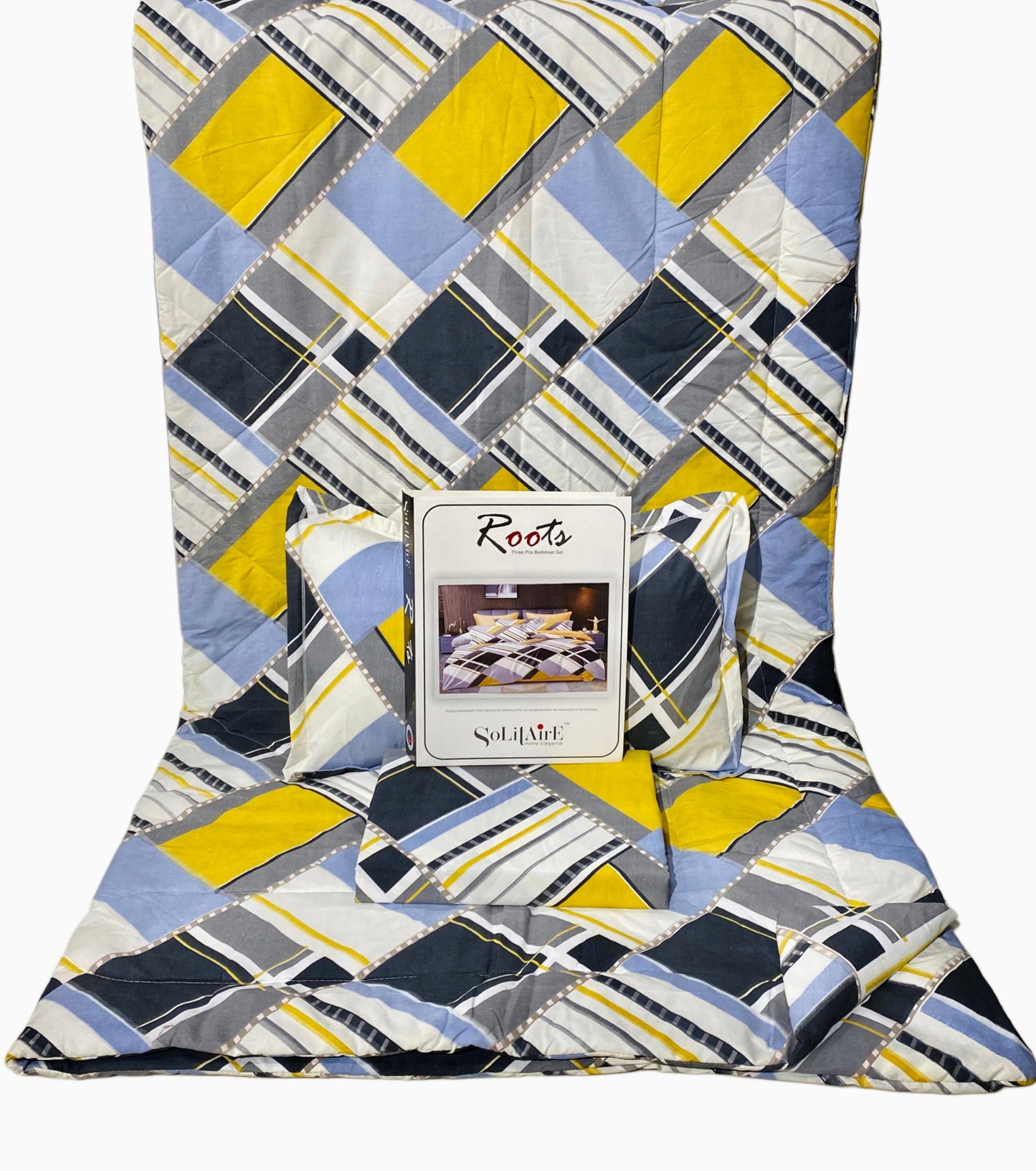 Roots 4 Pc Reversible Double Bed Size Comforter Set
