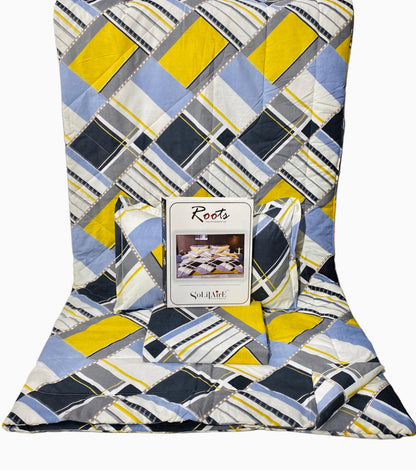 Roots 4 Pc Reversible Double Bed Size Comforter Set