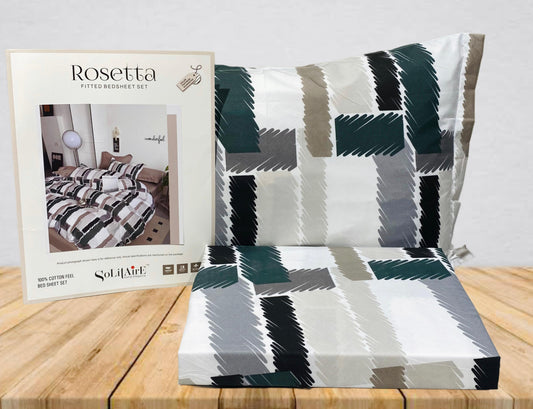 Rosetta Fitted Bedsheet Set With Pillow Covers