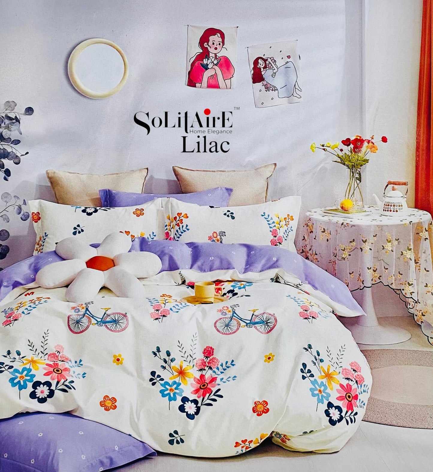 LILAC KING Cotton Bedsheet