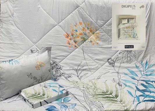 Digiplus Digitally Printed King Size Bedsheet With Reversible AC Comforter