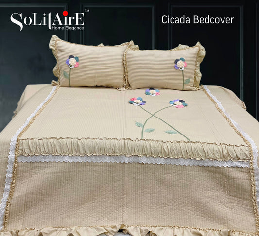CICADA Quilted King Size Bedcover Set