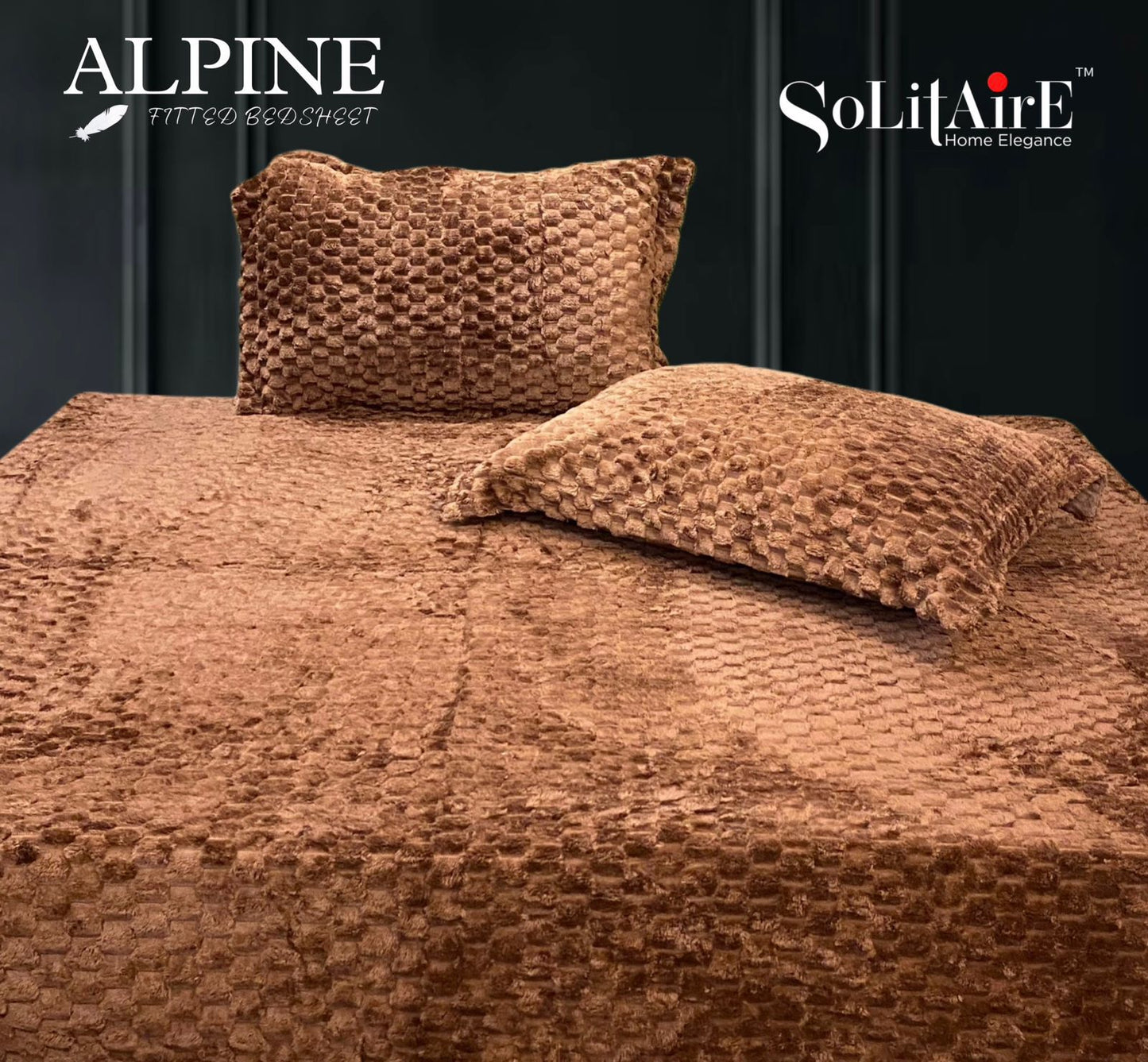 Alpine Fitted King Size Bedsheet Set – Ultra Soft Italian Cashmere Fabric
