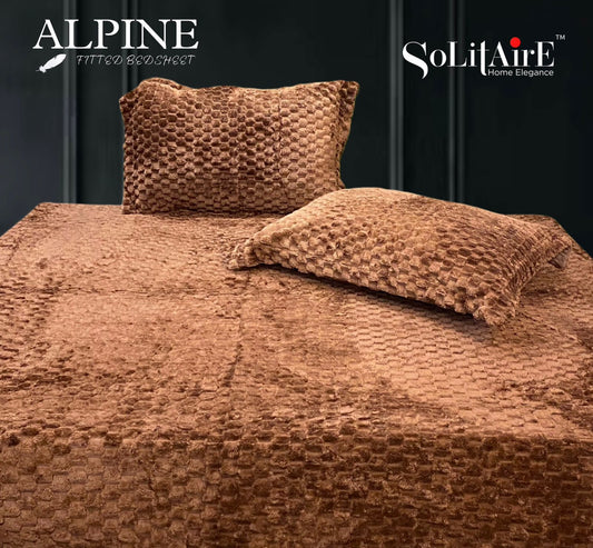 Alpine Fitted King Size Bedsheet Set – Ultra Soft Italian Cashmere Fabric