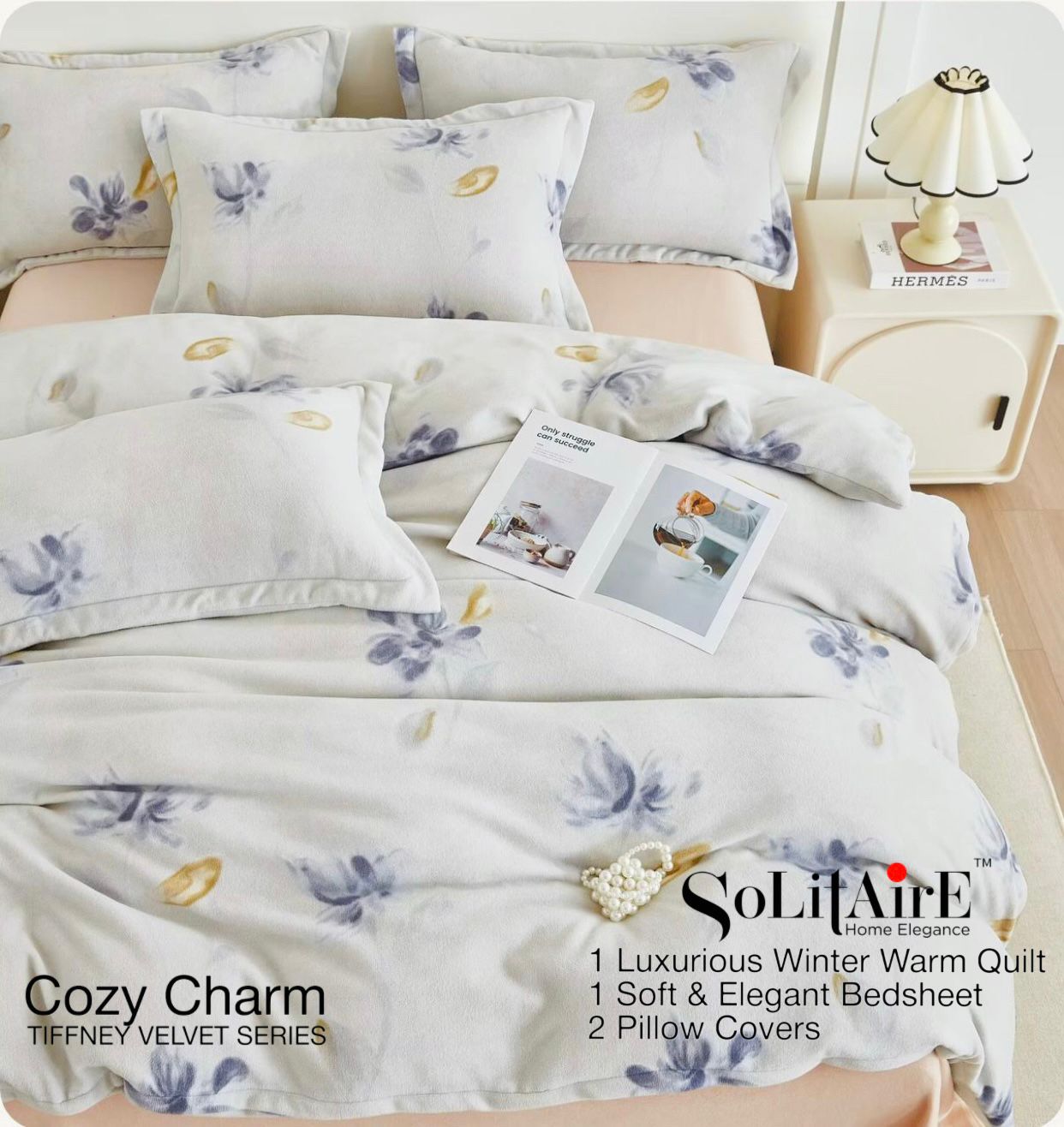 Cozy-Charm Warm King Size Cashmere Winter Quilt