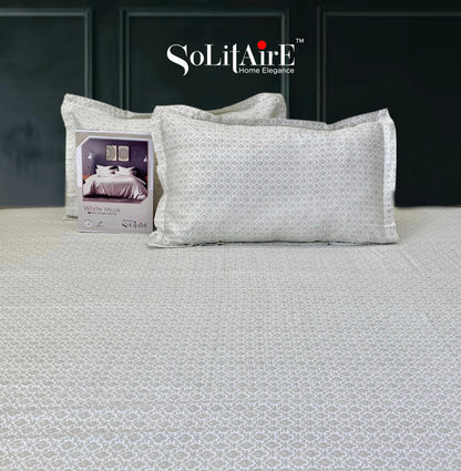 White Musk King Size 300 TC Cotton Bedsheet set