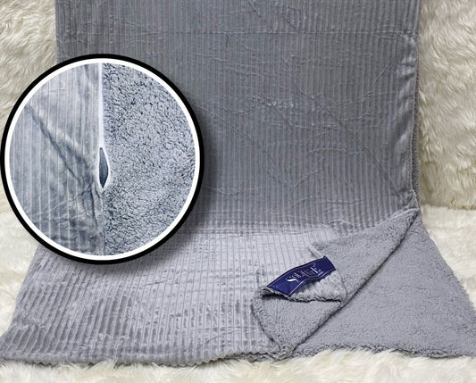 Wonder Warm Duvet Cover with zipper (Sherpa & Italian Cashmere) (Grey)