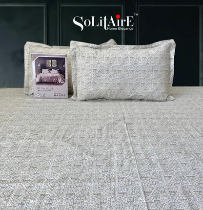 White Musk King Size 300 TC Cotton Bedsheet set