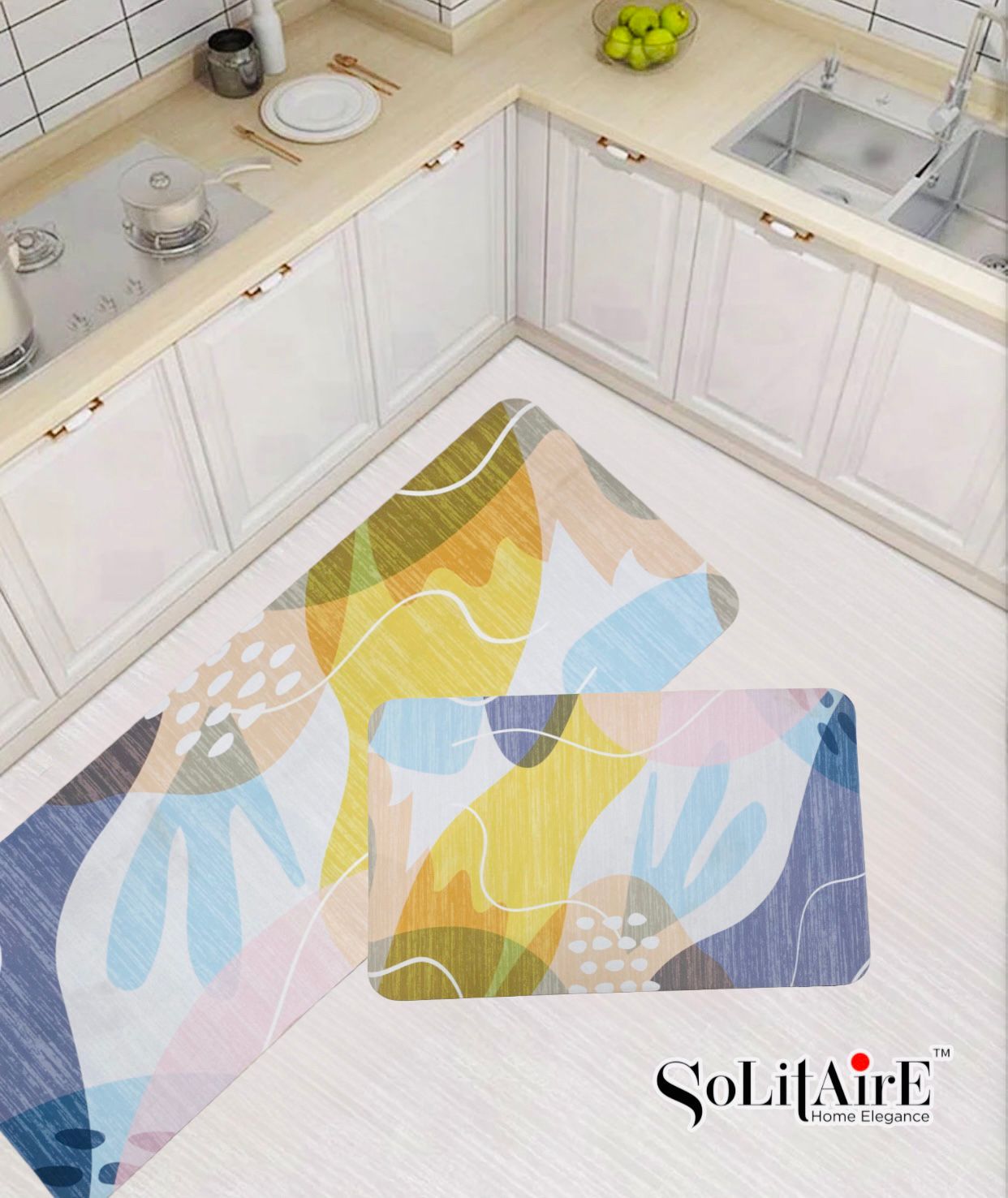 Premium Anti-Slip Waterproof Kitchen Floor Mat Set