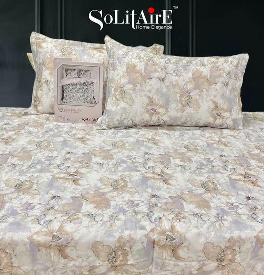 White Musk King Size 300 TC Cotton Bedsheet set
