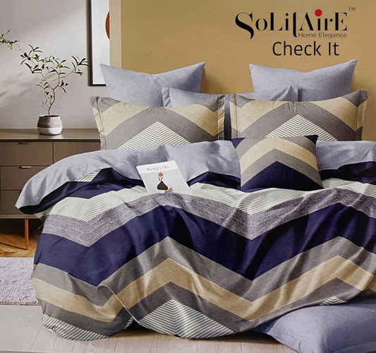 Check It Glazed Cotton Double Bed Sheet