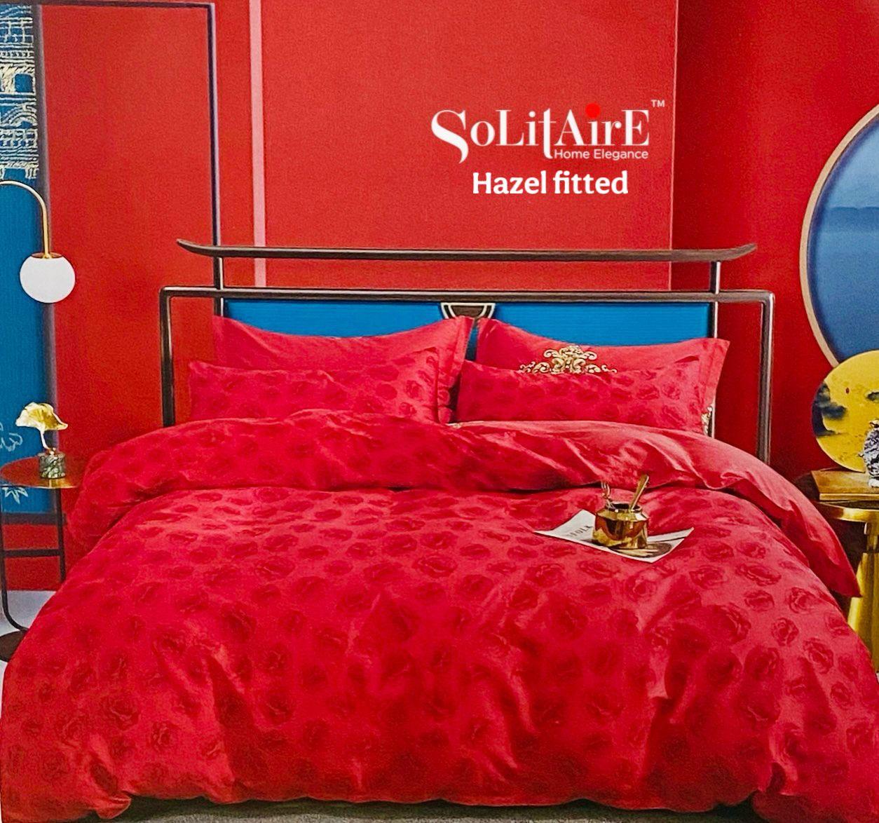 HAZEL FITTED COTTON BEDSHEET (FITTED BEDSHEET) (Fits All Double-Bed Sizes)