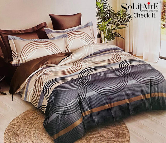 Check It Glazed Cotton Double Bed Sheet