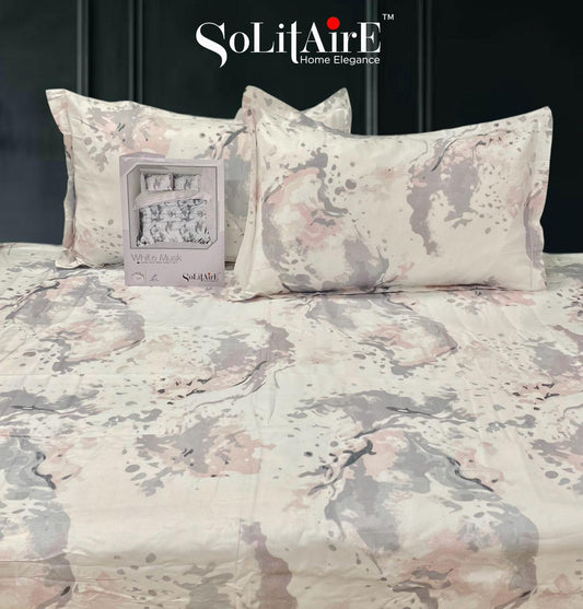 White Musk King Size 300 TC Cotton Bedsheet set