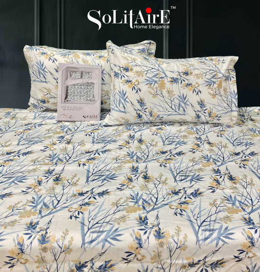White Musk King Size 300 TC Cotton Bedsheet set