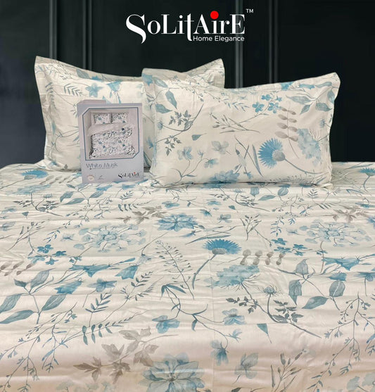 White Musk King Size 300 TC Cotton Bedsheet set