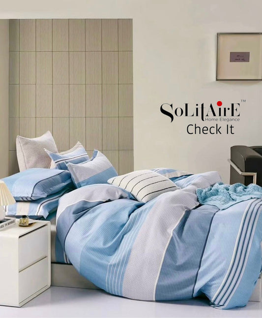 Check It Glazed Cotton Double Bed Sheet